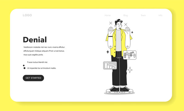 Cycle of investor emotions web banner or landing page.