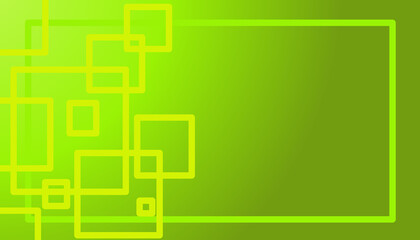 Background illustration in gradient green color with checkered border and light green frame