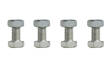 screw bolts isolated on transparent background