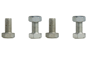 screw bolts isolated on transparent background