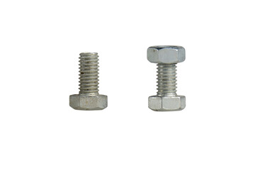 screw bolts isolated on transparent background
