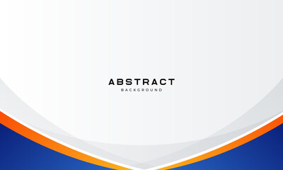 minimal blue and orange background. dynamic gradient curve composition for business concept. vector illustration