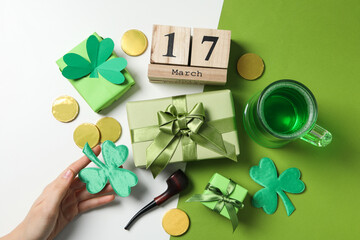 Concept of St. Patrick's Day, top view