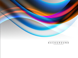 Obraz premium Abstract colorful flow wave design background