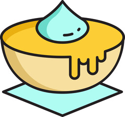 pudding cake, dessert and sweets icon illustration