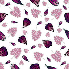 Colorful Leaves Seamless Pattern background wallpapers