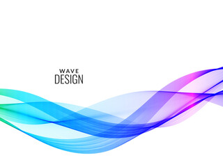 Abstract smooth stylish colorful wave design background
