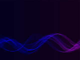 Abstract dark transparent color wave background