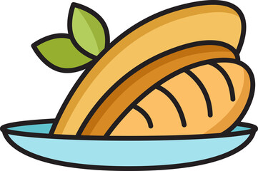 cake, dessert and sweets icon illustration