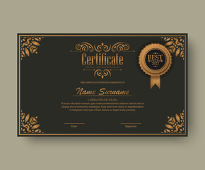Classic certificate award template