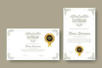 Certificate diploma currency border - obrazy, fototapety, plakaty
