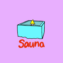 水風呂に入るサウナー女子