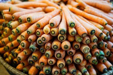 carrot raw material for vegetable soup in traditional markets