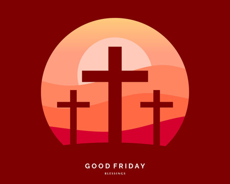 Good Friday With Cross Template