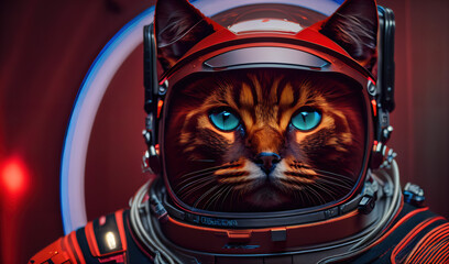 A Cat Astronaut - Generative AI