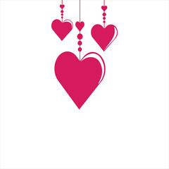 Hearts Hanging Vector