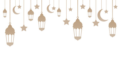 Ramadan kareem design. Ramadan vector illustration with mosque and lantern. Islamic background for holy month ramadan celebration