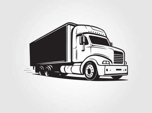 Moving Truck. Cargo Delivery Truck Isolated. Delivery truck. Vector illustration