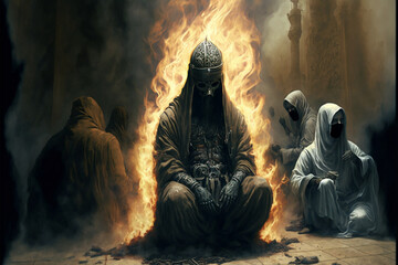 islam figures sinister ritual burning islam mouhammed