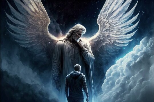Divine Messengers: The Majestic Archangels. Generative AI.