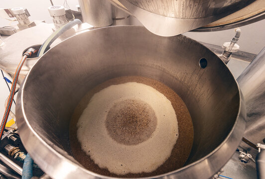 Beer in the brewing vat