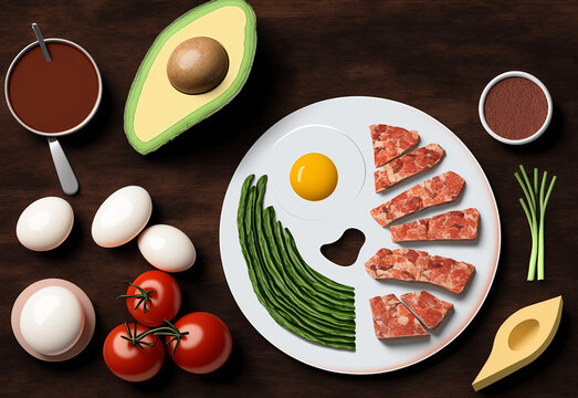 Various Foods that are Perfect for the Keto Diet.viborochni fokus. Generative AI,