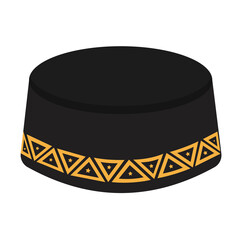 muslim cap for worship vector flat illustration