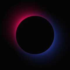 Circle illuminate light frame with color gradient
