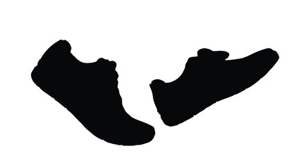 Vector running shoe - sneaker silhouette