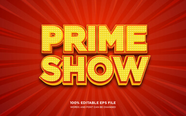 Prime Show 3D editable text style effect