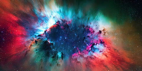 Fototapeta premium an image of a colorful nebula in space,background - AI Generated
