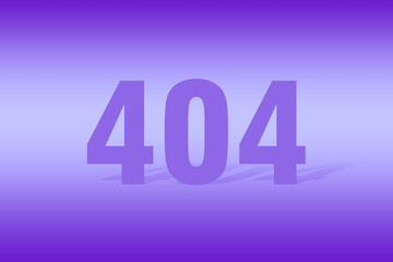 404 error vintage background. Purple gradient web bug. 3d render.
