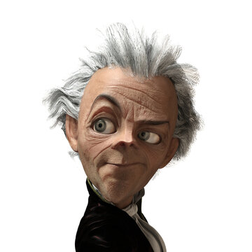 recommend clip art: 3D-illustration of a cute and funny cartoon earl vampire with a very angular face
