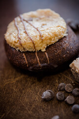 Cookie Dough on a Chocolate Doughnut 