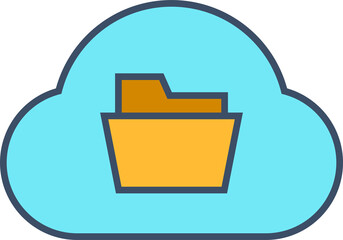 cloud and folder icon