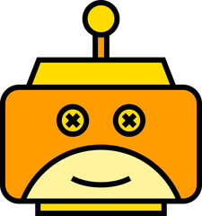 yellow robot head avatar