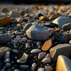 Gravel illustration. Gravel texture.