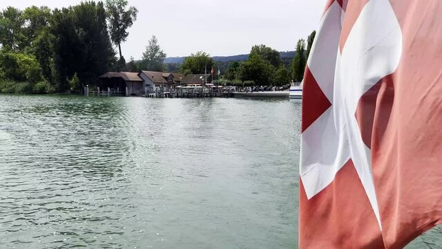 Ride on the steamboat and the Swiss flag