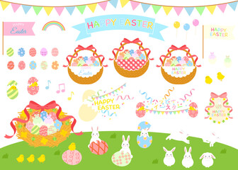 イースターのかわいいイラストセット