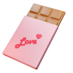 3d chocolate love