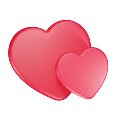 3d couple red love