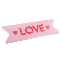 3d love banner
