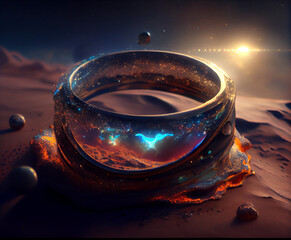 Ring on galaxy earth