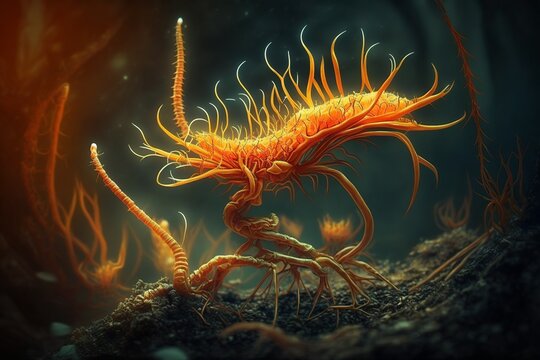 Ophiocordyceps Or Cordyceps, The 'zombie Fungus'. Ai Generative Content