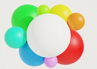 circle colorful on white background