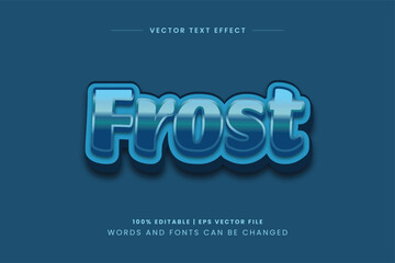 Frost 3d Text Effect Design