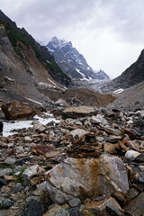 Mountains in Georgia Mestia Glacier Ushba