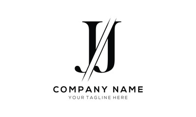 JJ letter logo design template elements. JJ letter vector logo.