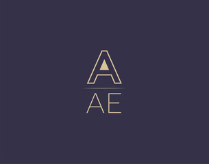 AAE letter logo design modern minimalist vector images
