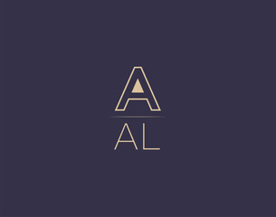 AAL letter logo design modern minimalist vector images